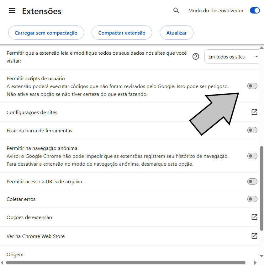 AtivandoExtensao
